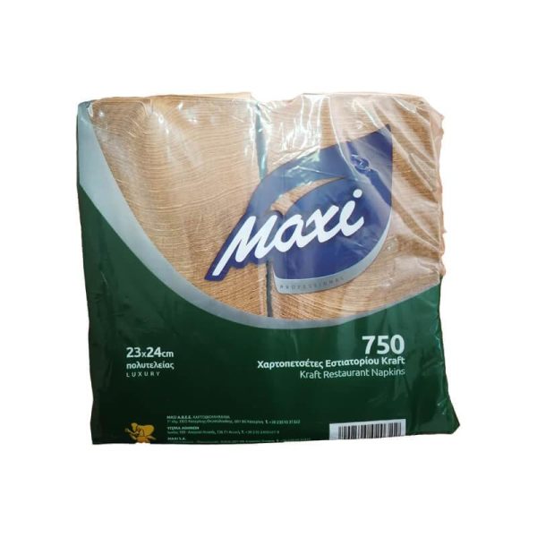 Χαρτοπετσέτες Εστιατορίου Πολυτελείας Kraft  23x24cm