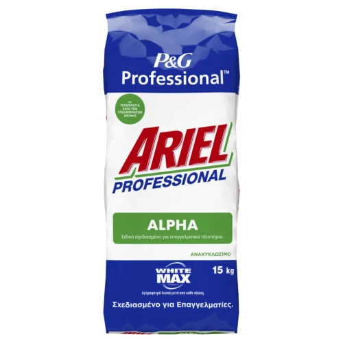 Ariel Pro Alpha White Max απορρυπαντικό σε σκόνη για πλυντήριο ρούχων 15kg